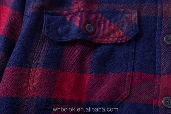 Factory hubei wholesale plaid flannel shirt latest style fashionable man check shirt