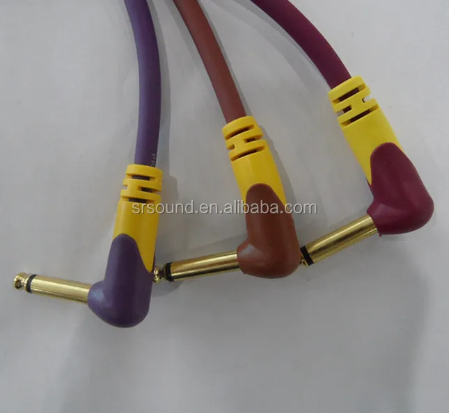 Guitar Instrument Patch Cable Cord with Right Angled Plug