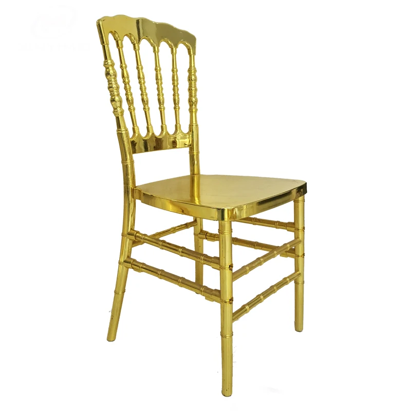 Wedding furniture chair chrome finished high light PP napoleon chair