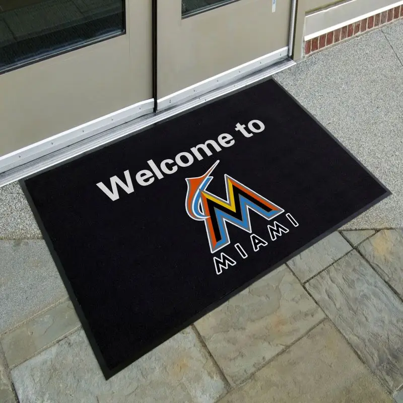 Рекламные пользовательские напечатанные брендовые OEM логотип дверные коврики