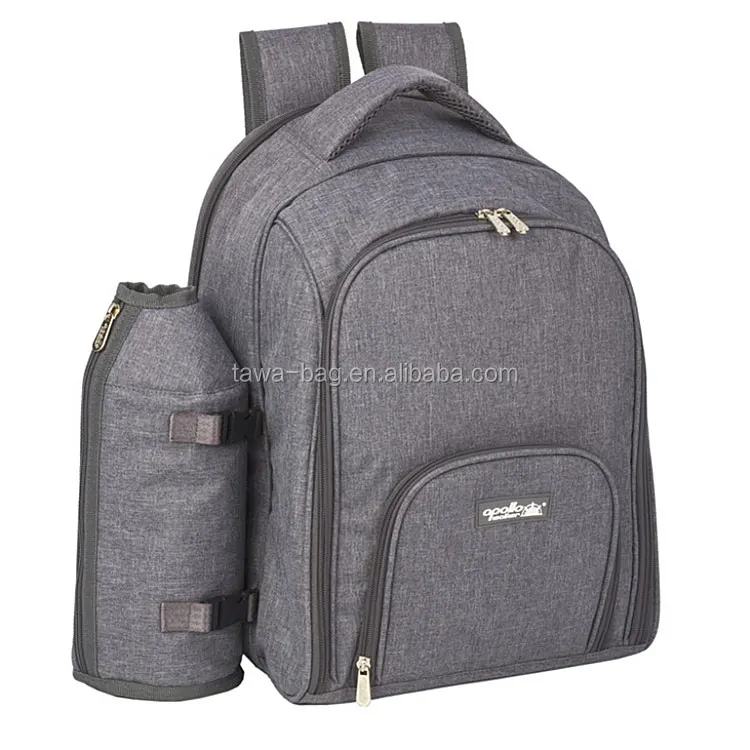 4 Person Picnic Bag with carrying handle/wine holder and backpack straps