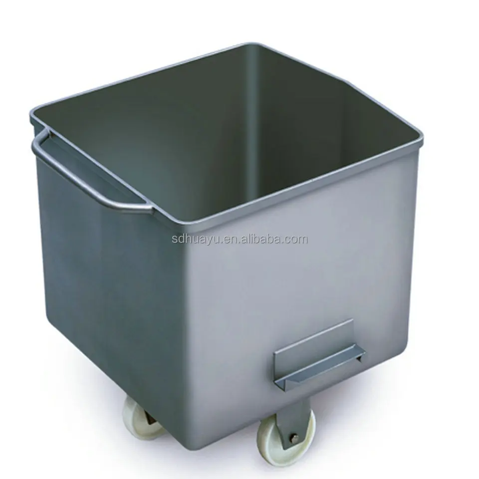 Customized stainless steel carts are used in meat processing and slaughter processing plants