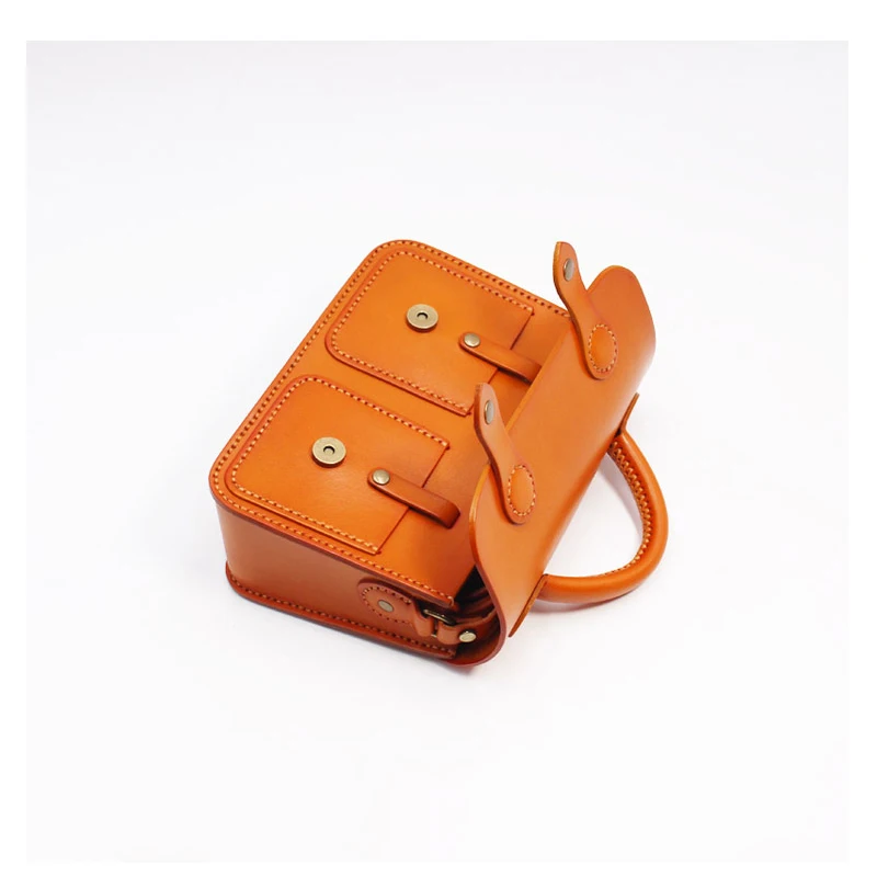 Handmade brown leather Women Leather Shoulder Bag Lady Trendy Brand Crossbody Bag Wholesale Custom Handbag