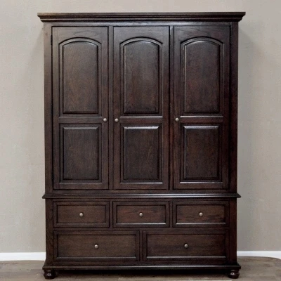 W1-023 Interior Furniture Four Louvers Door Wood Wardrobe Manufactures Interior