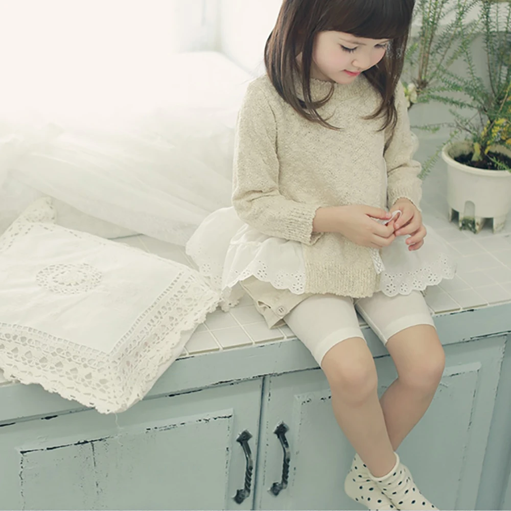 
baby girl patchwork princess bottim long sleeve pullover sweater kids sweater knitting 