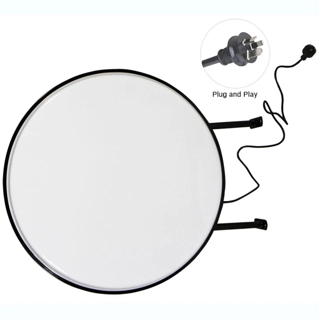 LED double sides round acrylic vacuum forming advertising light box