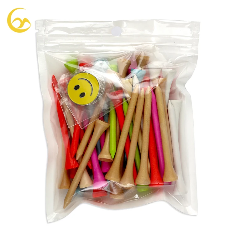 
Wholesale light blue color custom wooden golf holder golf tees 