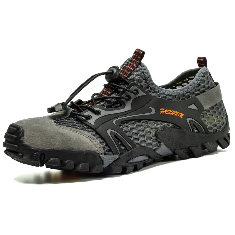 
Mesh Men Water Shoes Quick Dry Aqua Shoes Lace Up Outdoor Sneakers Hiking Shoes 