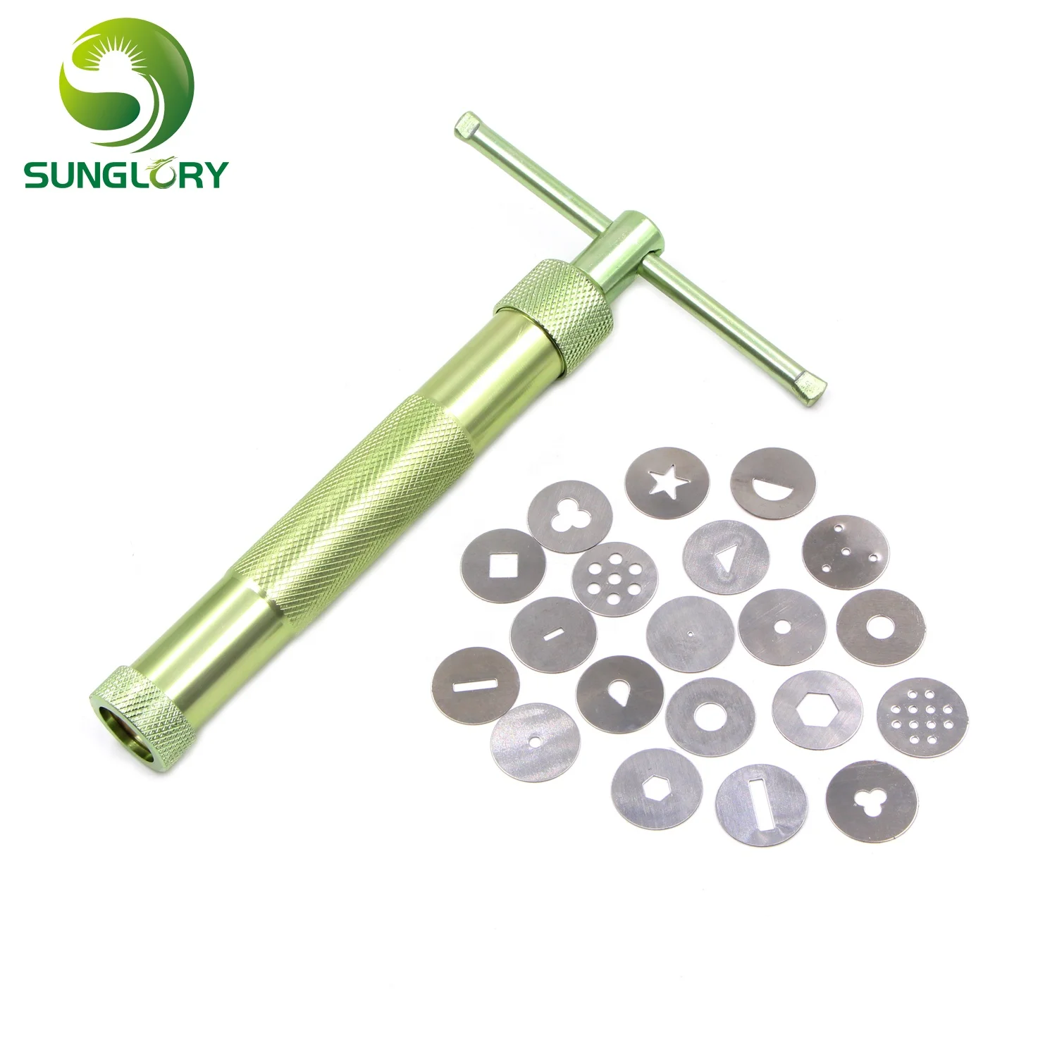 20 Discs Diskettens Stainless Steel Sugar Paste Extruder For Clay Gun Sugar Craft Fondant Cake Sculpture Polymer Baking Tools