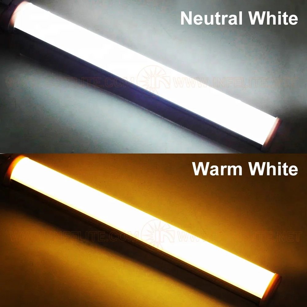 IN-2G11-18W 18 Watt SMD 2835 4Pin Bar LED Horizontal Plug Tube Lamp 12W 15W 18W 25W 2G11 LED Tube Light