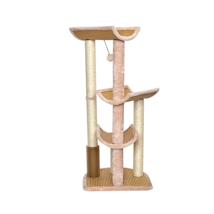
Trends 2021 amazon new brown 80 rattan cat scratcher tree condo 