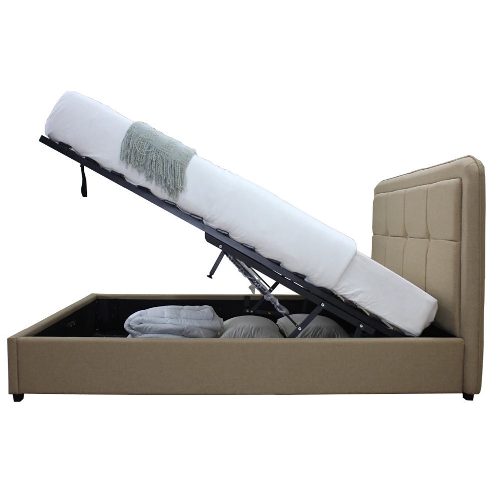 
Fashion Ottoman Tufted Modern Gas Lift Up Storage Bed Hydraulic Lift 