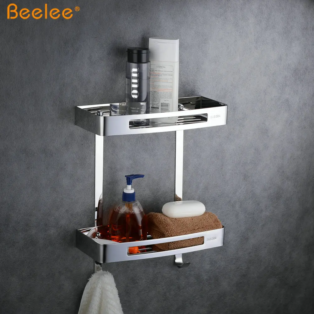  Beelee BA9287C2 заводская цена угловая полка для ванной комнаты дома и отеля