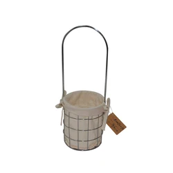 Free Sample Household Storage Kitchen Craft  Metal Bottle Carrier Basket with Handle And Removable Liner For Wine Lovers