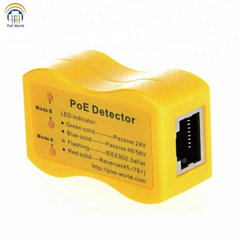Детектор PoE, тестер для пассивного инжектора PoE, переключателя PoE и т. д. для обнаружения типа PoE со светодиодным индикатором