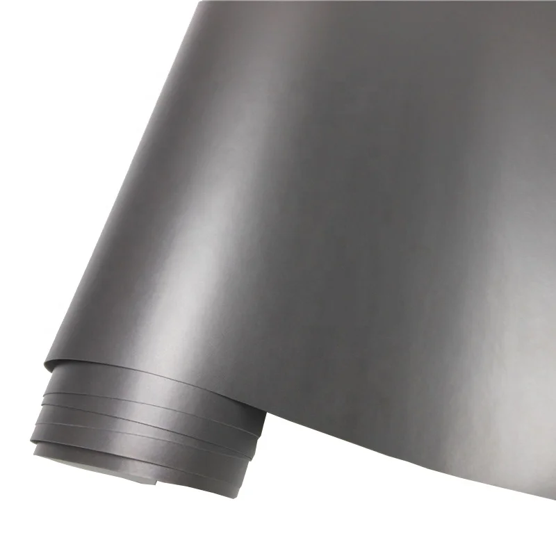 Matt Chrome Grey Satin Finish Car Vehicle Wrapping Vinyl Sheet Sign Sticker Graphic