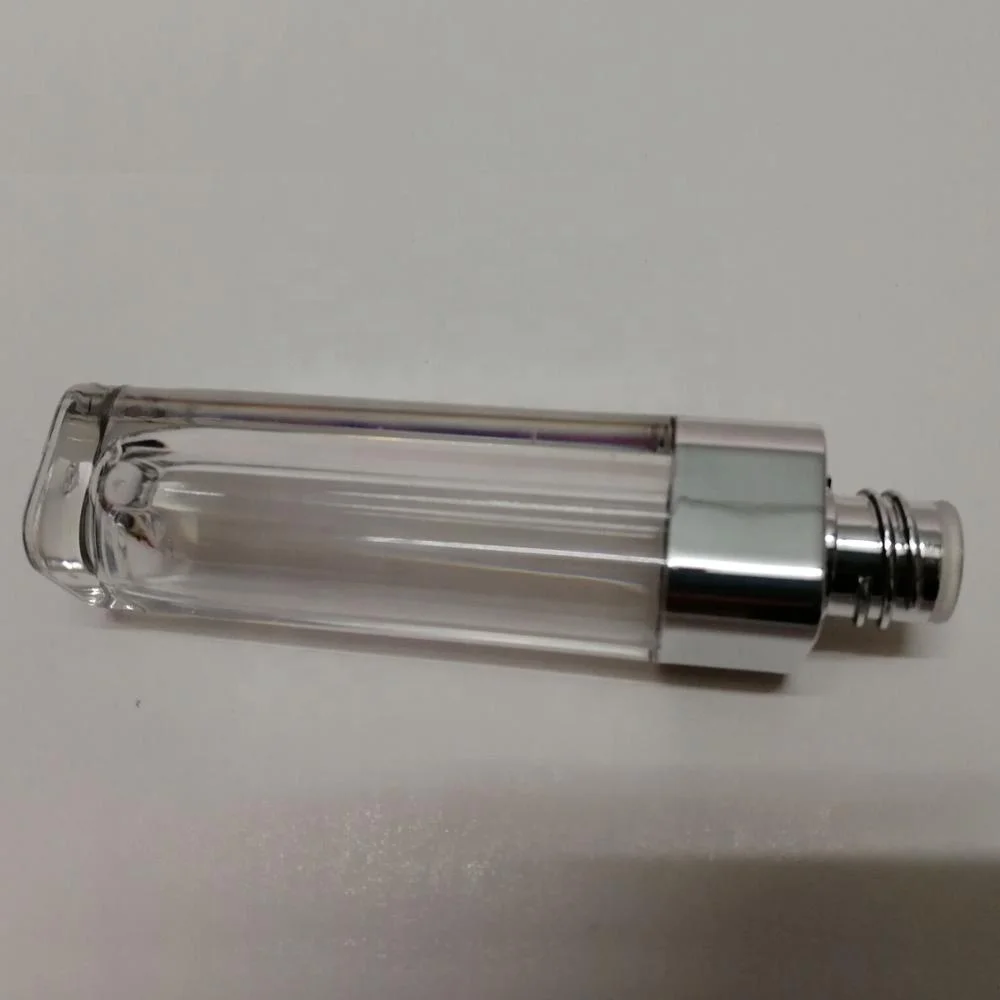 
5ml pink square clear plastic cosmetic eyelash growth serum tube packaging container 