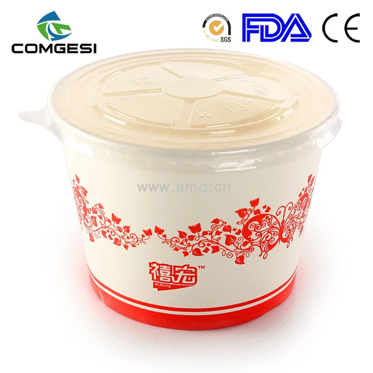 Disposable kraft paper food packaging box potato chips salad hamburger pizza box soup bowl low price best quality custom design