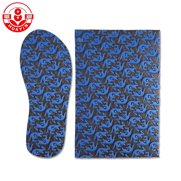 Foam sheet for slipper embossed pattern double colors sole material EVA Slipper Middle Soles