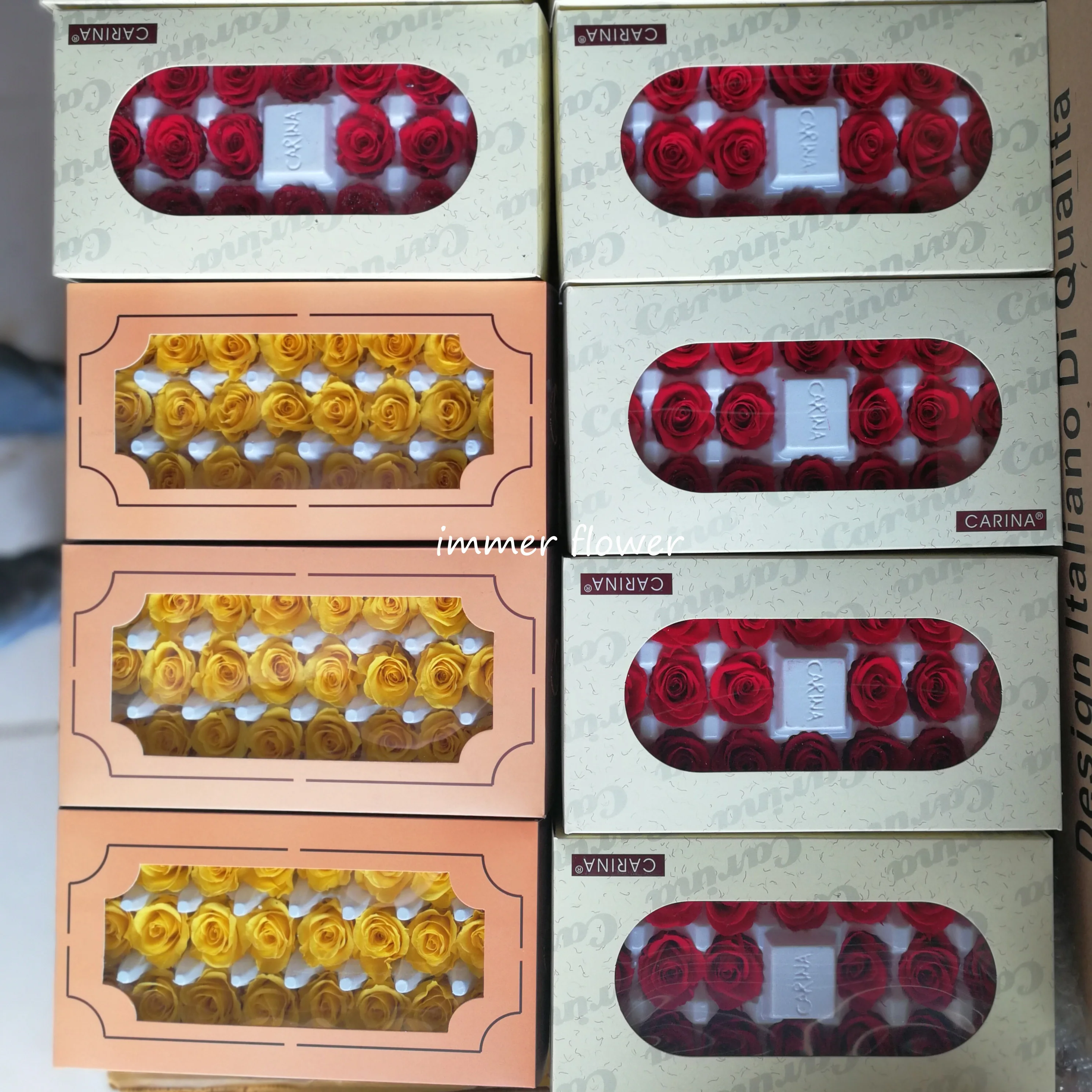 Mini preserved rose 2-3cm real rose flower make gift box