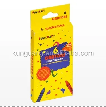 Hot selling 24 wax crayons in color box personalized wax color crayons