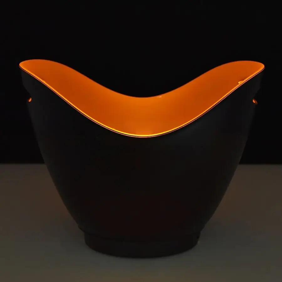 8L oiled laser logo 8-shift-control light ice bucket in bucket with cheaper price