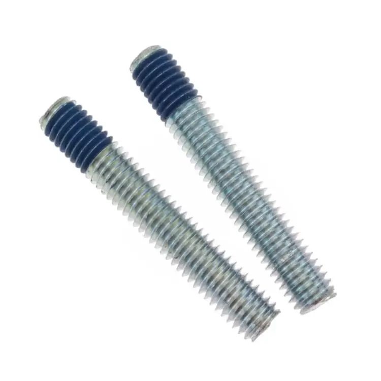 
Galvanized Steel Thread Stud Bolt M5 Rod Headless Blue Nylock Locking 