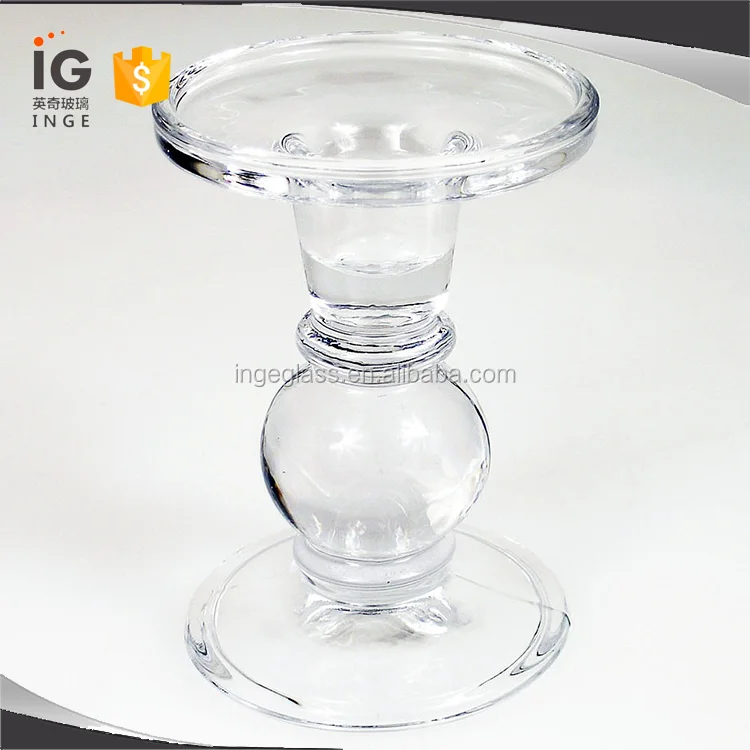 Glass Pillar Candle Holders for Gift, Glass Taper Candle Holder