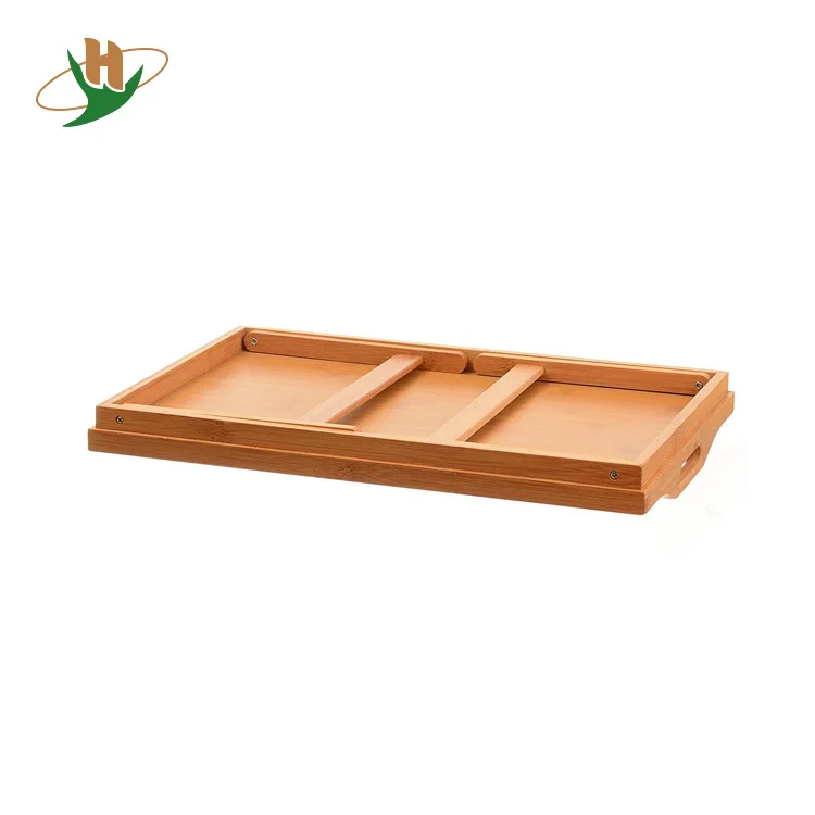 
Wholesale Customized Foldable Breakfast Food Bamboo Bed Serving Tray With Folding Legs 