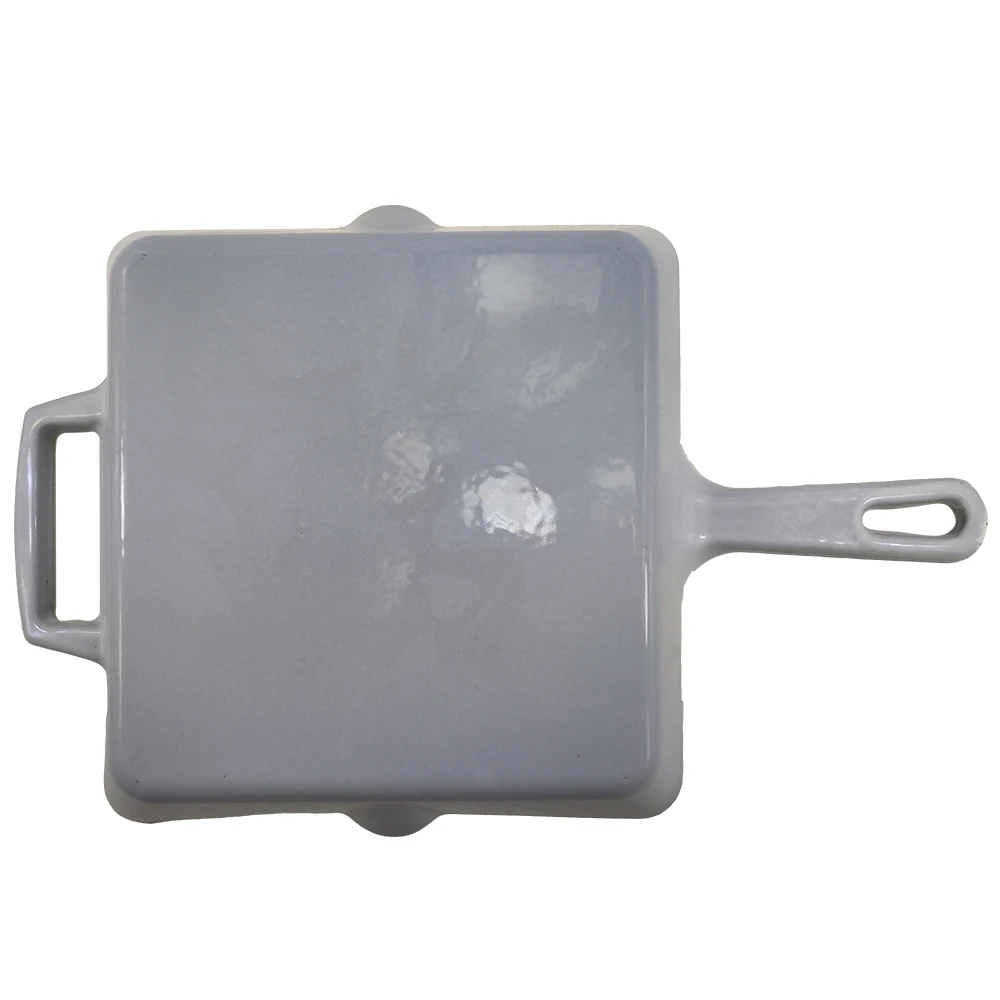 CE certificate enameled cast iron square grill pan