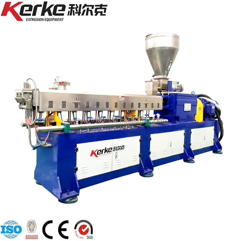 Glass fiber nylon plastic extrusion in twin screw mixers machine manufacturer