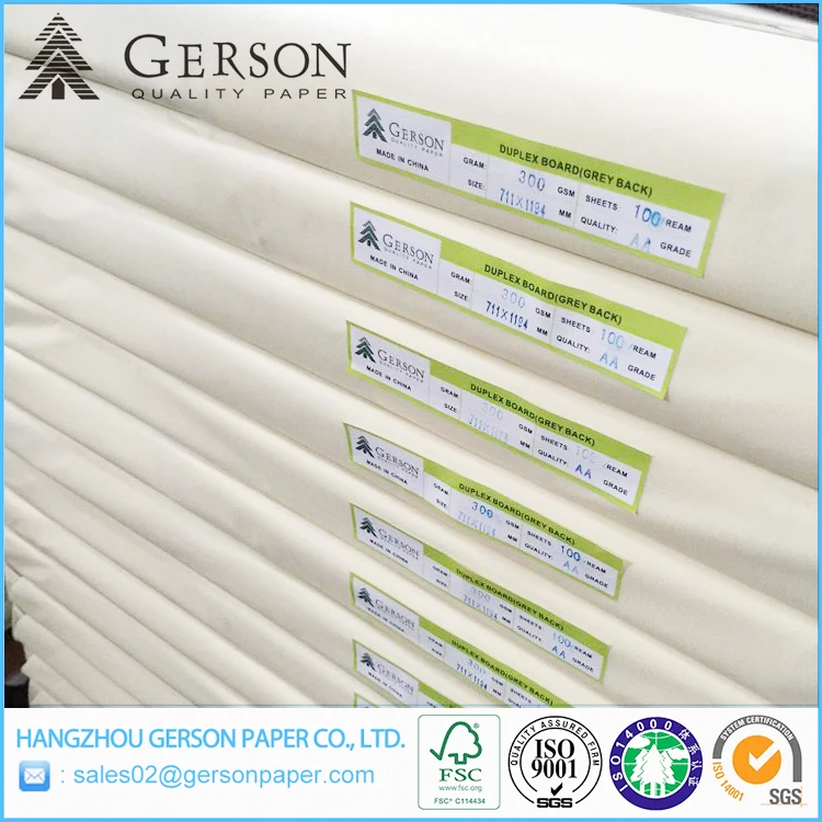 
OEM Small Label Coated Duplex Board Paper in hansol paper quality 