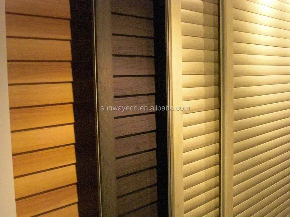 lower price waterproof PVC sliding door panel WPC decoration wall panel WPC Wardrobe Sliding Door Panel