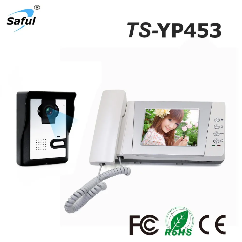 Saful TS-YP453 4 inch wired apartment video door phone intercom system