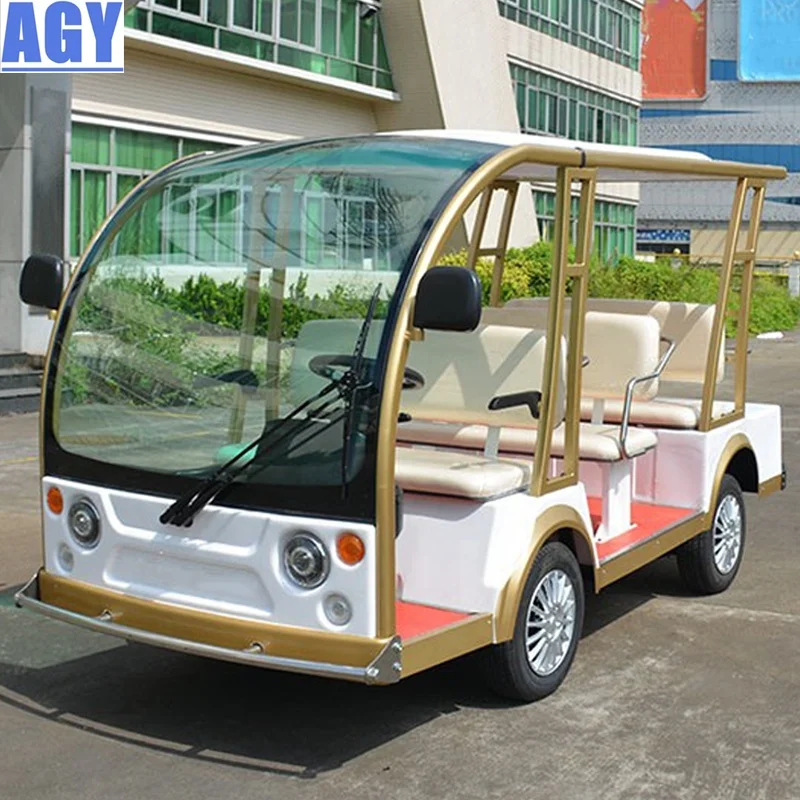 
AGY 8 сиденье дешевые мини автобус Электрический 48v туристические машины с батарейным питанием 5kw 