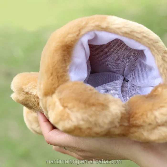 Kids Toy Dog Shape Puppet Hand Puppet Finger Puppet Sack Hand Dolls Plush for Baby Child