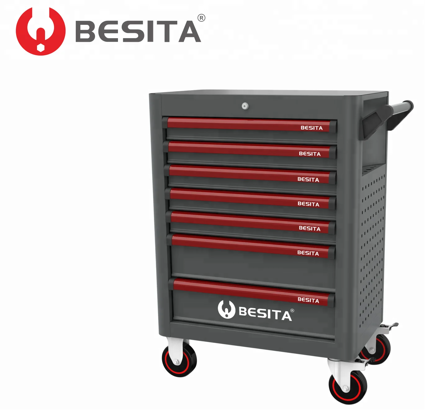 Professional BESITA 76371 Super 7 Drawer Tool Cabinet Tool Trolley For Workshop