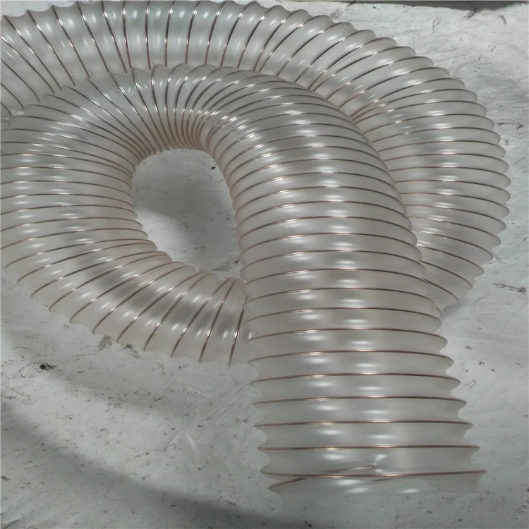 Transparent Wall Flexible Steel Wire PU Ducting Polyurethane Pu Hose
