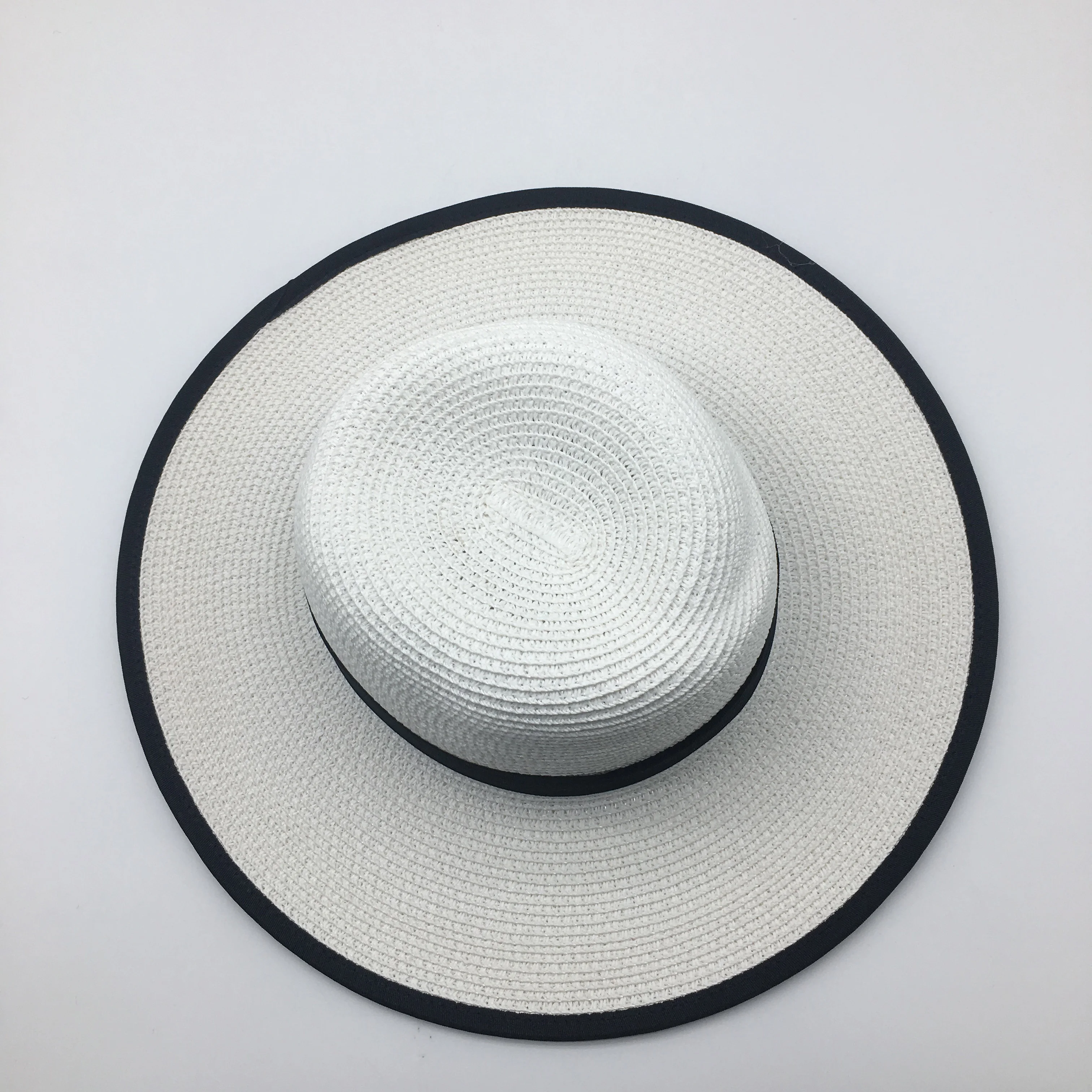 high quality wholesale promotions solid color Fedore cheap beach travel outdoor  Straw Hat