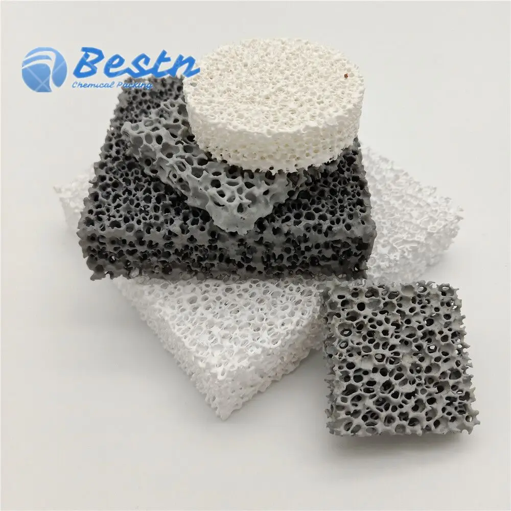 Casting Filtration Ceramic Foam Filter Alumina  Al2o3 Ceramic Foam Filter For Metal Foundry