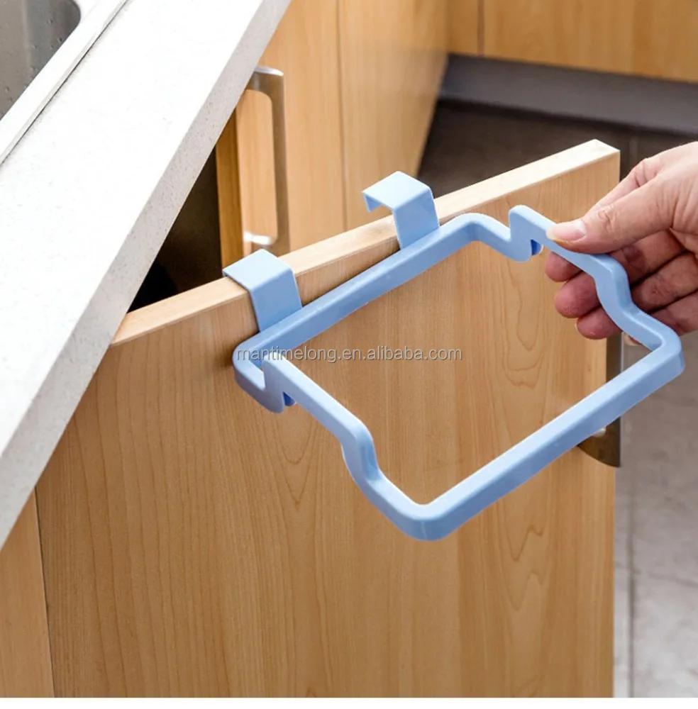 Garbage Bag Holder Hanging Kitchen Cupboard Storage Holders Racks Tailgate Stand Rubbish Bag Towel Storage Rack