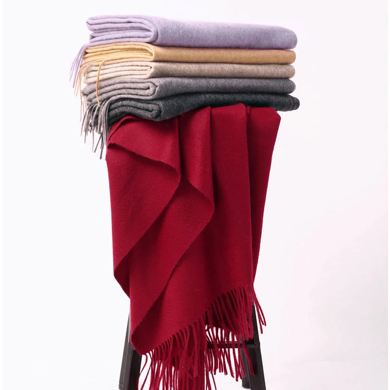 High Quality Women Super Soft Plain Viscose Pashmina Cashmere  Shawl