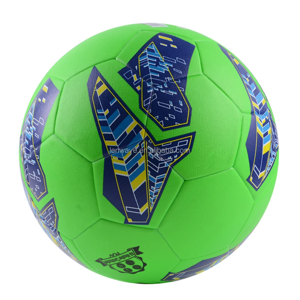 Lenwave branded soccer balls deflated packing thermal bonded custom soccer ball