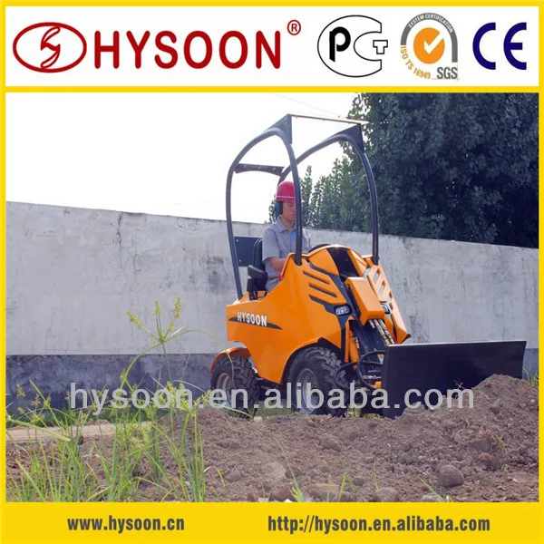 Chinese Hysoon HY200 miniloader, 4wd articulated mini wheel loader multifunctional