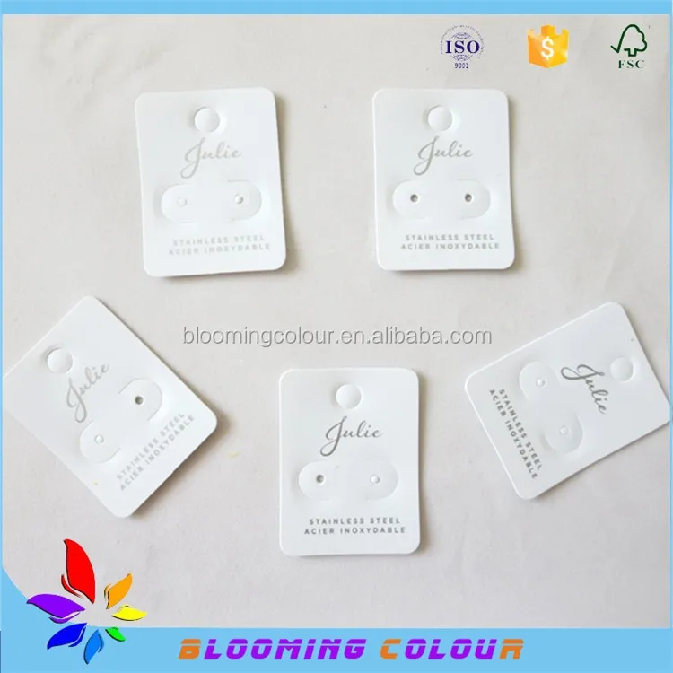 Custom shape jewelry tags,printed jewelry price tags