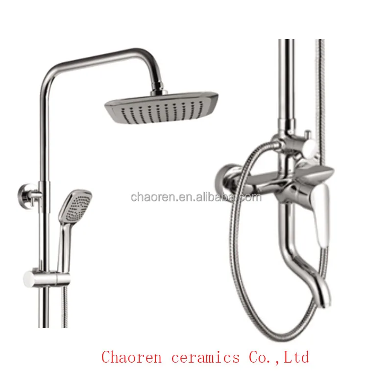 WC bath Factory price Stainless steel Wall Mounted Thermostatic Slide Rail Shower Set