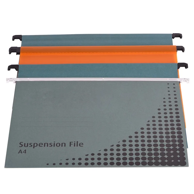 A4 or FC Size Colored Office Stationery Hanging Suspension Files with Plastic Hang Tabs
