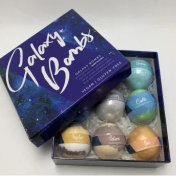 
wholesale organic Essential oi natural kit with ring box packaging Lushs bubble shower bath bombs gift set by press machine 