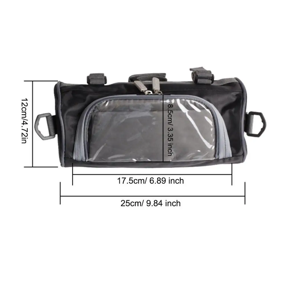 
OEM Motorcycle Windshield Bag Handlebar Fork Bag with Transparent Touch Screen 