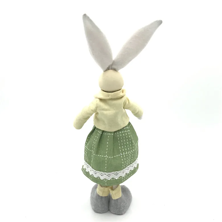 Latest Deign Spring Green Rabbit Figure Standing Doll Easter Gifts Holiday Stuffed Decorative Bunny For Home Decoration